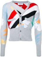 Thom Browne - Striped Cardigan - Men - Cashmere - 1, Grey, Cashmere