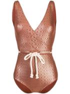 Lisa Marie Fernandez Yasmin Drawstring Swimsuit - Orange