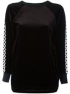 Junya Watanabe Comme Des Garçons Chain Print Sweatshirt, Women's, Size: Medium, Black, Polyester/triacetate/rayon/polyurethane