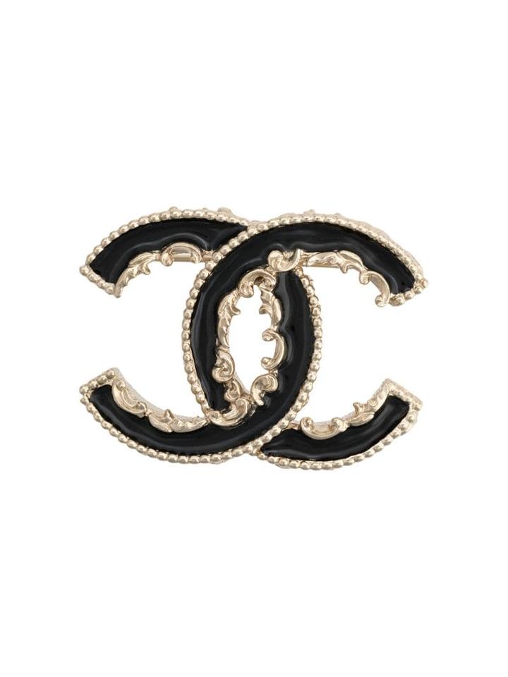 Chanel Pre-owned 2015's Melting Cc Brooch - Black