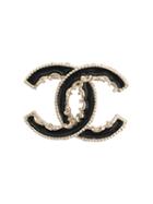Chanel Pre-owned 2015's Melting Cc Brooch - Black