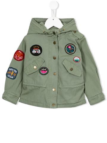 American Outfitters Kids Patch Appliqué Parka, Girl's, Size: 12 Yrs, Green