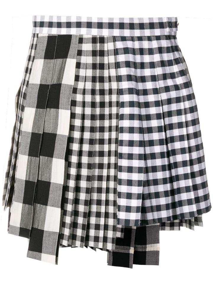 Thom Browne Altered Pleat Miniskirt - Blue