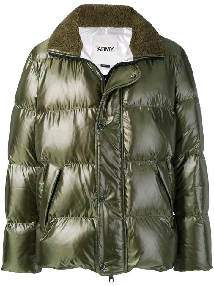 Yves Salomon Army Padded Hooded Jacket - Green