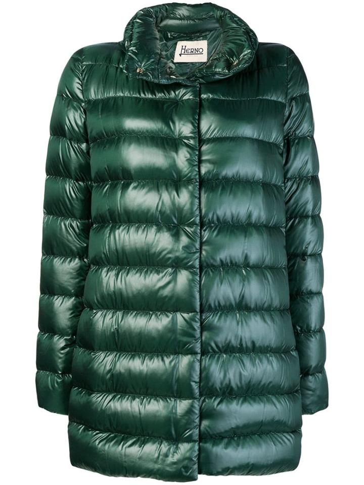 Herno Straight-fit Padded Coat - Green