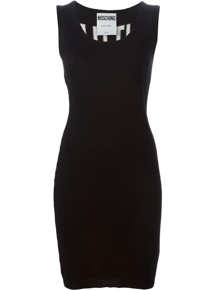 Moschino Little Black Dress Knit Dress, Women's, Size: 44, Wool