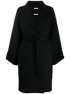 P.a.r.o.s.h. Oversized Belted Coat - Black