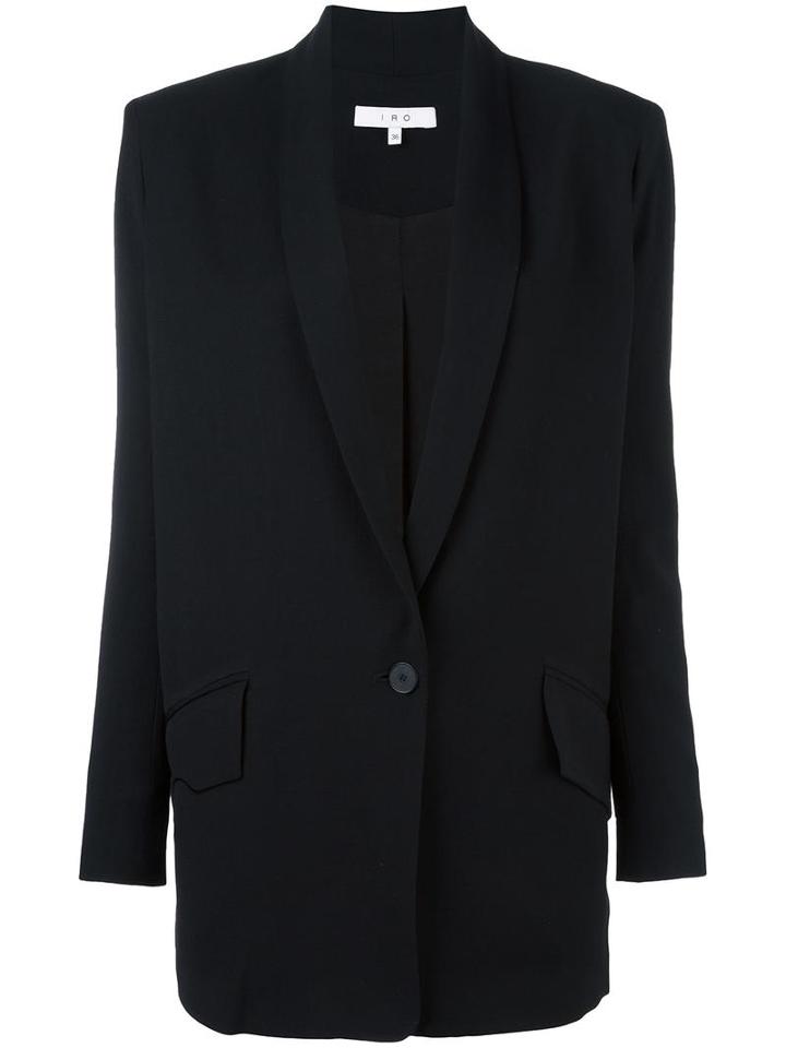 Iro Shawl Lapel Blazer, Women's, Size: 36, Black, Virgin Wool/viscose/spandex/elastane/viscose