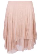 Chloé Frayed Edge Skirt - Pink & Purple