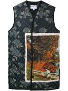 Oamc Printed Quilted Gilet - Grey