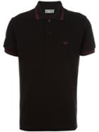 Dior Homme Contrast Detail Polo Shirt, Men's, Size: Large, Black, Cotton