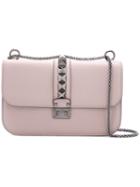 Valentino Valentino Garavani Rockstud Shoulder Bag, Women's, Pink/purple, Calf Leather/metal (other)