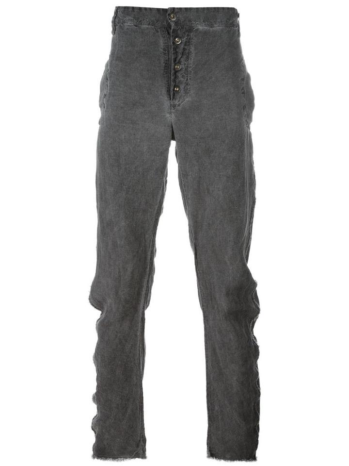 Lost & Found Ria Dunn Loose Fit Trousers, Men's, Size: Large, Grey, Linen/flax/cotton