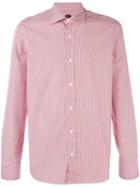 Mp Massimo Piombo Striped Long Sleeve Shirt, Men's, Size: 41, Red, Cotton