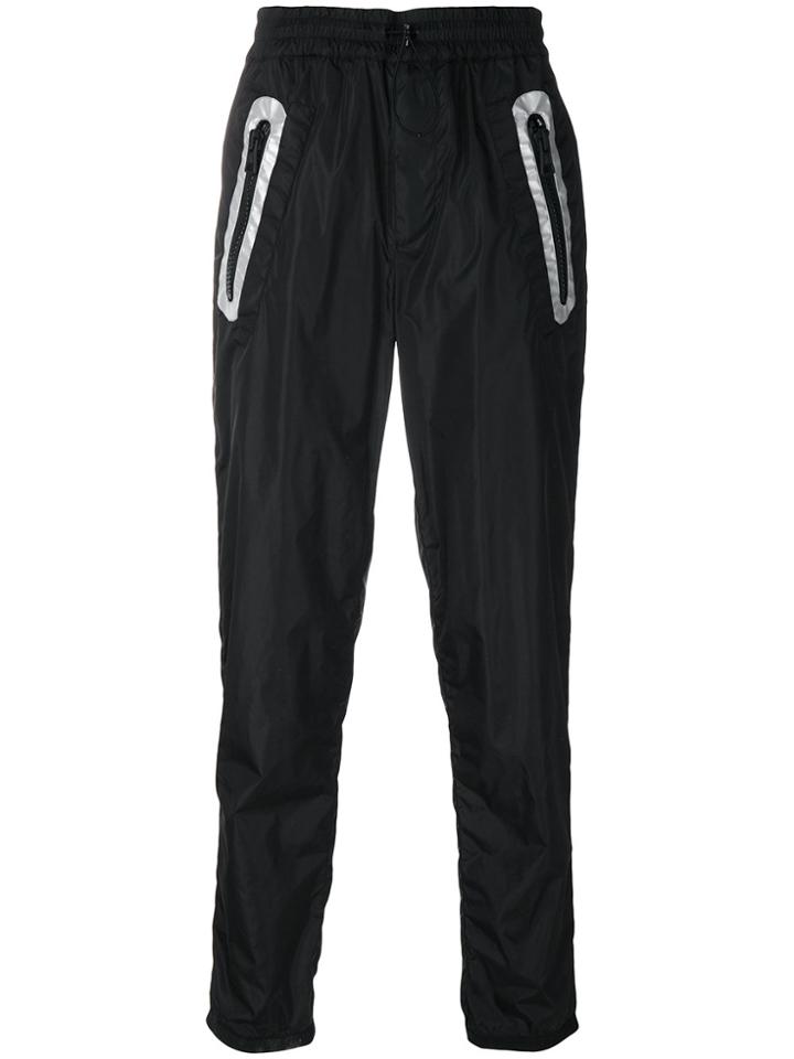 Moncler Contrast Trim Casual Trousers - Black