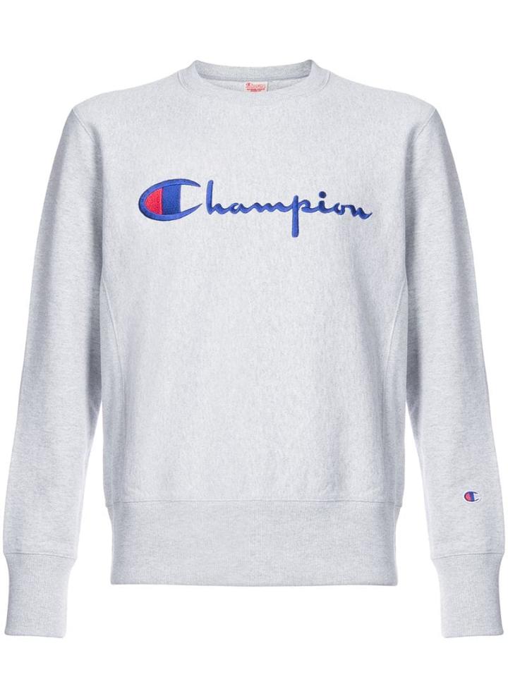 Champion Logo Jersey Sweater - Grey