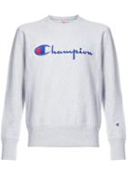 Champion Logo Jersey Sweater - Grey