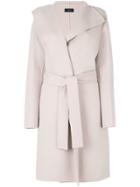 Joseph Belted Single Breasted Coat - Pink & Purple