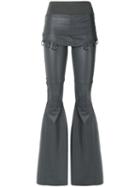 Andrea Bogosian - Wide Leg Trousers - Women - Leather - M, Women's, Grey, Leather