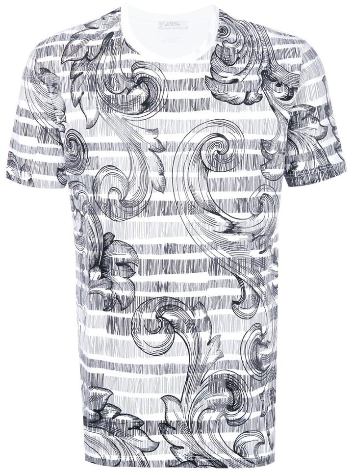 Versace Collection - Paisley Print T-shirt - Men - Cotton - L, White, Cotton
