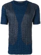 Issey Miyake Men Ruched T-shirt - Blue