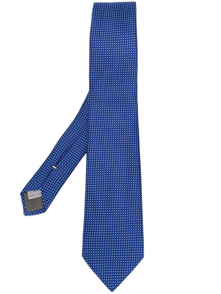 Canali Corbata Circle Pattern Tie - Blue