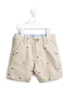 Boss Kids Palm Tree Embroidered Shorts, Toddler Boy's, Size: 3 Yrs, Nude/neutrals