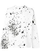 Oamc Paint Splatter Print Sweatshirt - White