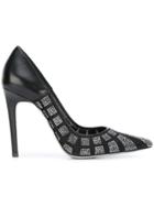 René Caovilla Embellished Pointed Toe Pumps - Black