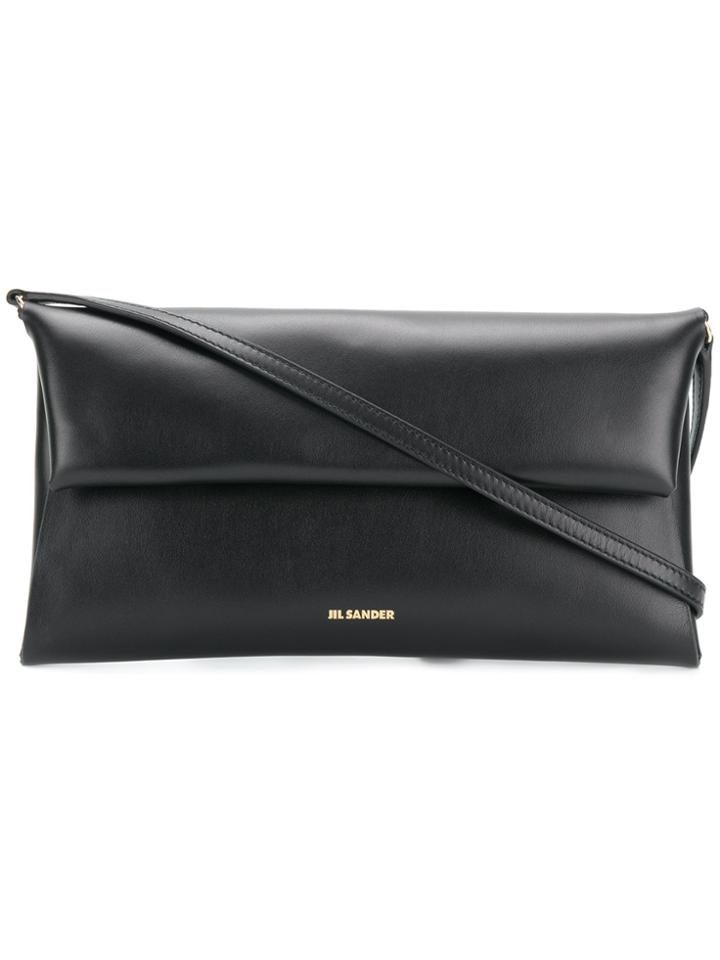 Jil Sander Logo Shoulder Bag - Black