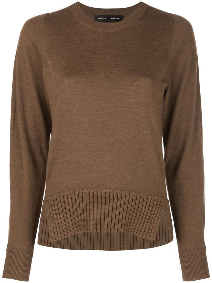 Proenza Schouler Merino Crewneck Top - Brown