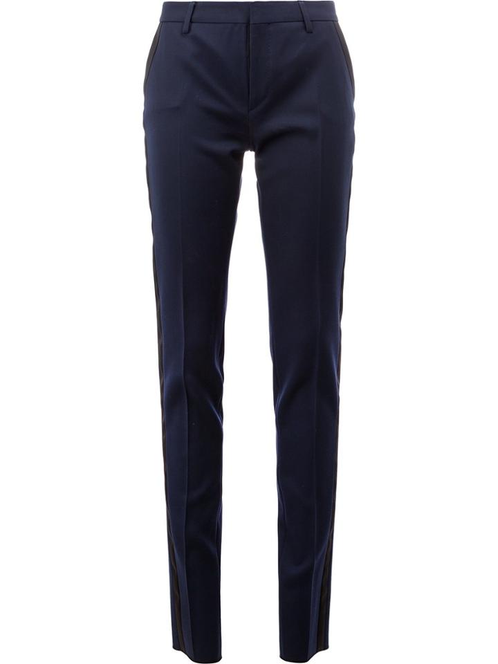 Saint Laurent Slim Tuxedo Pants - Blue