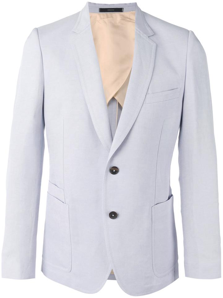Paul Smith Two-button Blazer, Men's, Size: 38, Grey, Linen/flax/viscose/cupro
