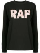 6397 Rap Slogan Sweater - Black