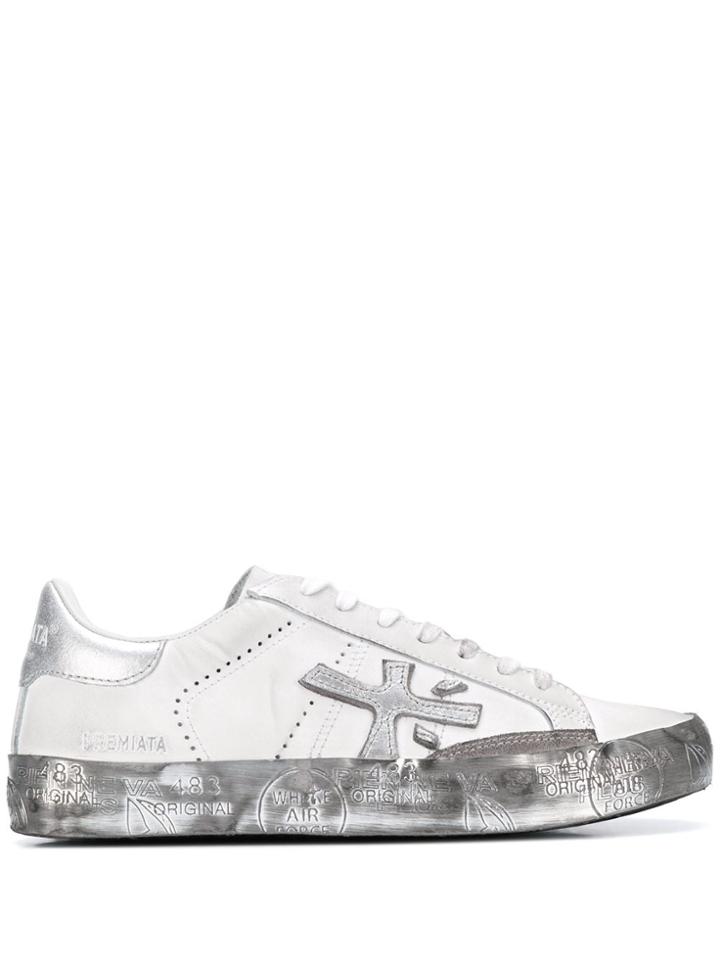 Premiata Stevend Distressed Sneakers - Grey