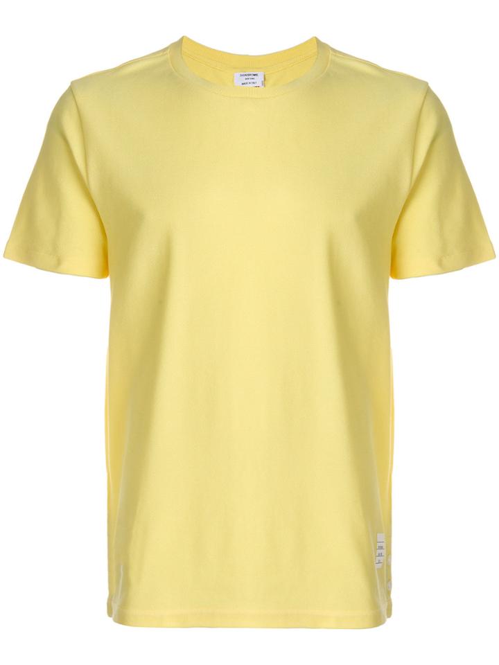 Thom Browne Back Signature Stripe T-shirt - Yellow & Orange