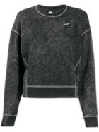 Nike Cropped Stonewash Sweatshirt - Black