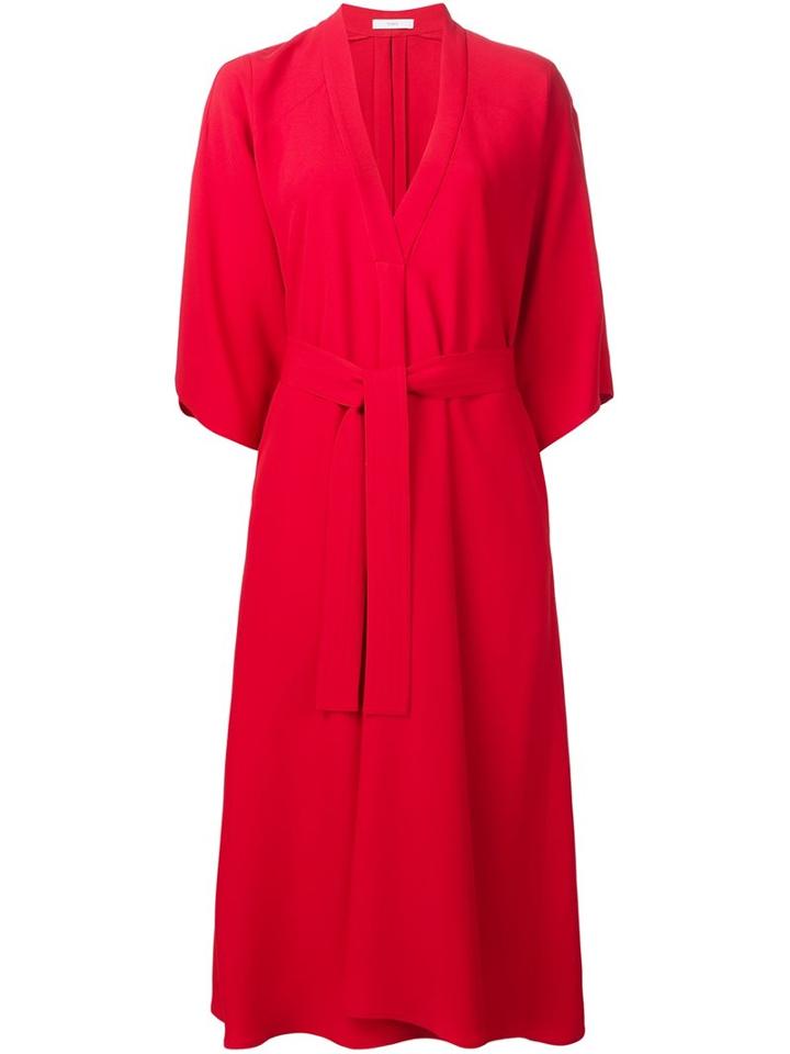 Tome Tie Waist V-neck Dress
