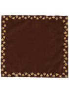Jupe By Jackie Floral Embroidered Pocket Square - Brown