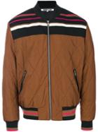 Mcq Alexander Mcqueen - Stripe Panel Bomber Jacket - Men - Polyamide/polyester - 52, Brown, Polyamide/polyester