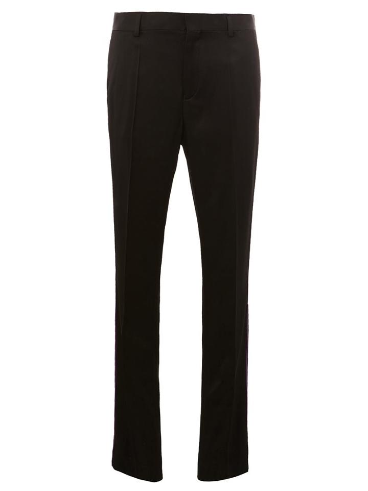 Haider Ackermann Contrast Piping Trousers, Women's, Size: 40, Black, Cotton/acetate/viscose