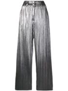 Balmain Micro Pleated Trousers - Silver