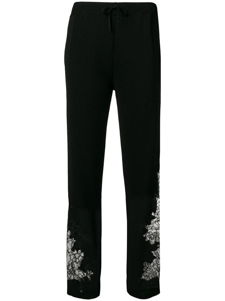 Ermanno Scervino Lace Embellished Knitted Trousers - Black
