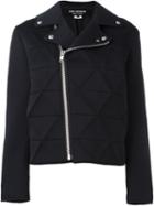 Junya Watanabe Comme Des Garçons Paneled Biker Jacket, Women's, Size: Small, Black, Nylon/polyester