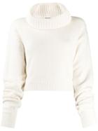 Semicouture Wide Roll-neck Sweater - Neutrals