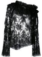 Zimmermann - Embroidered Blouse - Women - Cotton/polyamide - 2, Black, Cotton/polyamide