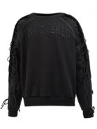 Juun.j Lace-up Sleeves Sweatshirt - Black