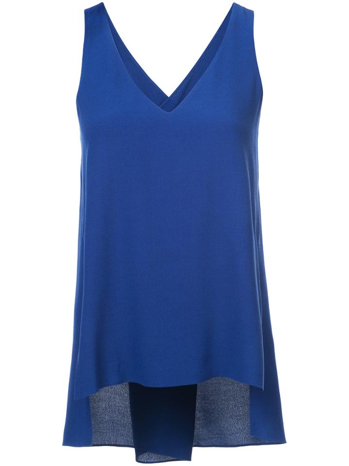 Rosetta Getty V-neck Sleeveless Blouse - Blue
