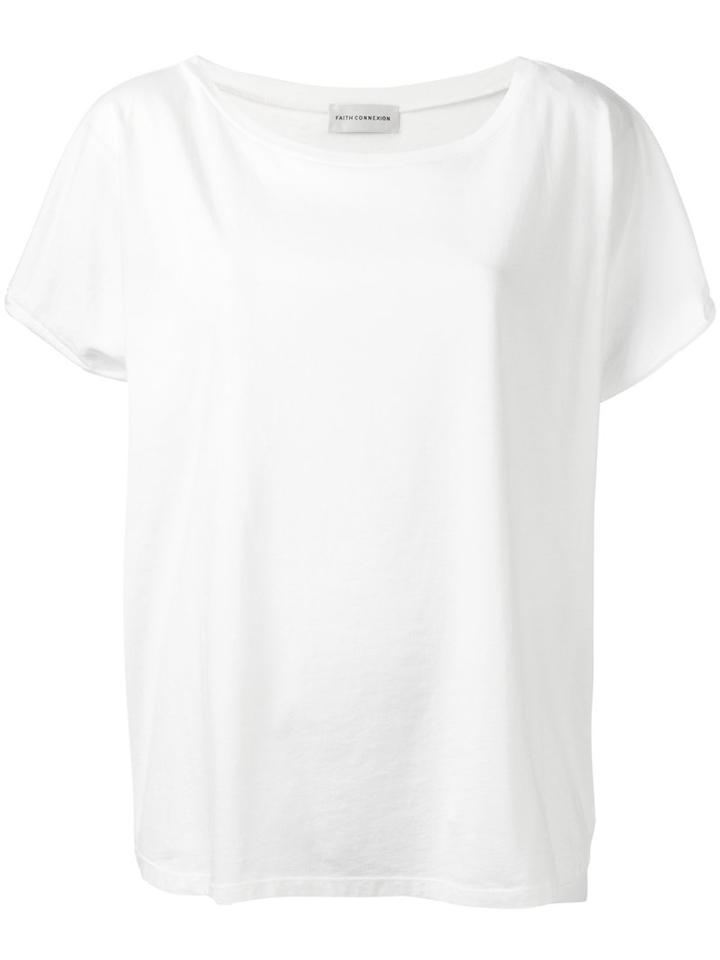 Faith Connexion Cropped Boxy T-shirt, Women's, Size: Xs, White, Cotton