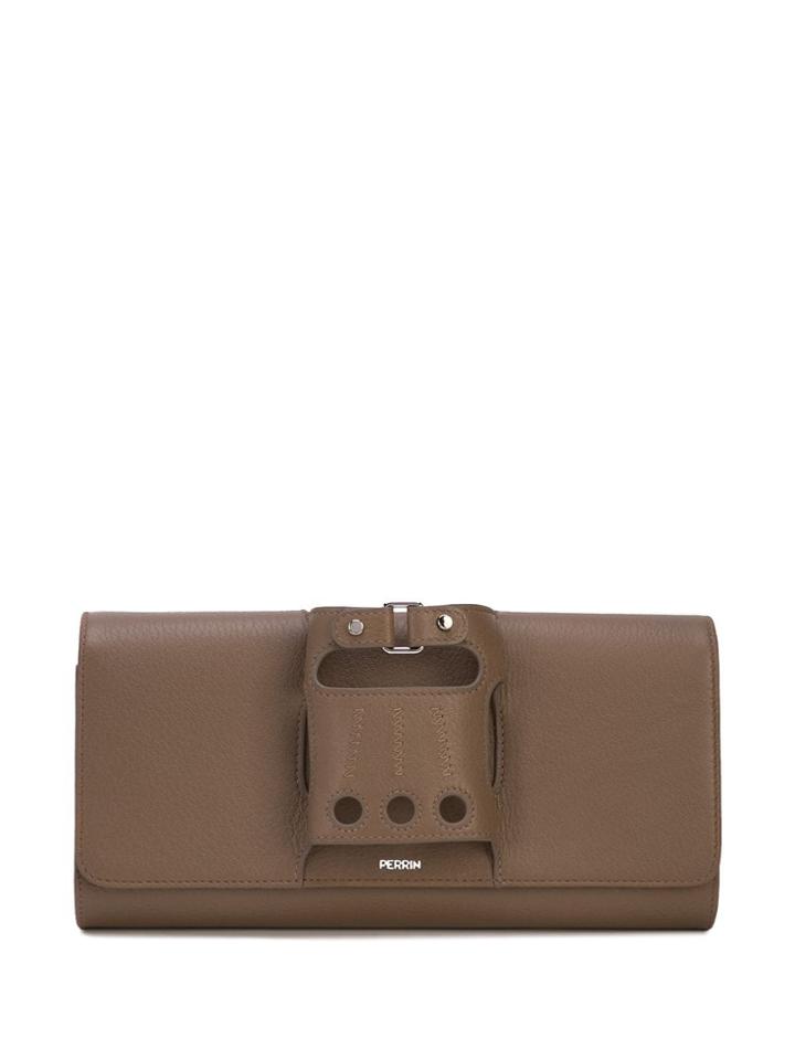 Perrin Paris Le Cabriolet Clutch Bag - Brown